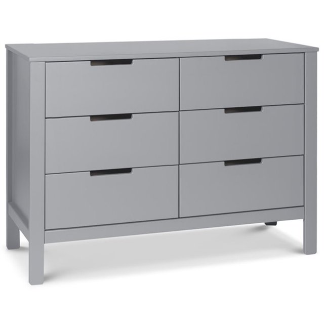 Carter's By DaVinci Colby Commode Double à 6 Tiroirs, Gris