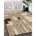 thumbnail image 3 of Ahgly Company Tapis d'Intérieur Lavable en Machine Carré Transitionnel Marron Sienne, 8 Pieds Carré, 3 of 7