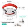 thumbnail image 2 of Unique Bargains Stainless Steel Pot Lid Knob Silicone Handle Cookware Cover Replacement Red, 2 of 7