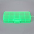 thumbnail image 2 of Thinsony 10 Grid Plastic Jewelry Removable Storage Box Beads Container Earring Green 12.8x6.5x2.2cm 1Set, 2 of 5