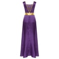thumbnail image 4 of YUUMIN Tunique Superposée de Danse de Louange pour Femmes Longueur Cheville Coupe Ample Robe Maxi Robe de Culte Liturgique Violet 4TG, 4 of 7