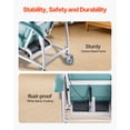 thumbnail image 4 of VEVOR Geri Chair Recliner 4-Position Reclining Geri Chair with Trays & 4 Wheels, 4 of 9