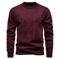 thumbnail image 1 of LIaqionyy Chandail pour Hommes Grande Taille Col Rond Tricot Manches Longues Hauts Chauds Automne Hiver Chandails, 1 of 4