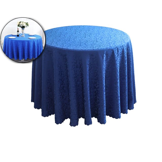 Round Tablecloth 70 Inch - Cotton Polyester, Wrinkle/Fade Resistant, Reusable - Jacquard Table Cloth - 1PC Circle Table Cover for Dining, Wedding & Birthday Party
