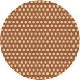 thumbnail image 1 of Ahgly Tapis Rond Lavable en Machine Intérieur Transitionnel Orange, 4 Pieds Rond, 1 of 7