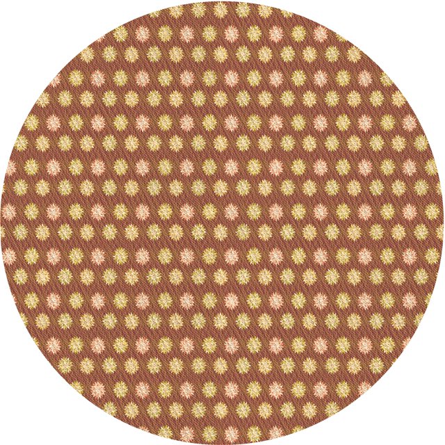 Ahgly Tapis Rond Lavable en Machine Intérieur Transitionnel Orange, 4 Pieds Rond
