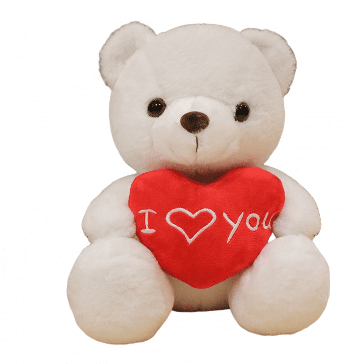 Teddy Bear Stuffed Animal I Love You Teddy Bear with Heart Soft Plush Toy Chirstmas Valentine's Day Gift 11 inches White X042