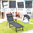 thumbnail image 4 of Patiojoy 2PCS Patio Reclining Chaise Lounge Outdoor Adjustable Folding Chair W/ 7 Backrest Positions & Removable Pillow, 4 of 9