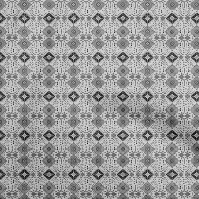 oneOone Polyester Spandex Gray Fabric Asian Kilim Sewing Craft Projects Fabric Prints By Yard 56 Inch Wide