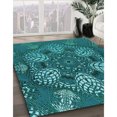 thumbnail image 3 of Ahgly Tapis Rectangulaire Lavable en Machine Intérieur Transitionnel Turquoise Foncé Vert, 7 Pieds x 9 Pieds, 3 of 7