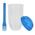 thumbnail image 3 of Salad Meal Shaker Cup with Fork Fresh Salad Cup Health Salad Container Portable Vegetable Breakfast Container Set Blue, 3 of 14