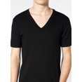 thumbnail image 4 of Fine Jersey T-Shirt Col en V, TP, Bleu Clair, 4 of 5