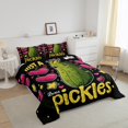 thumbnail image 3 of Pickle Comforter Set Twin Size,Cartoon Vegetable Printed Bedding Sets Cute Cucumber Pattern Bedding Comforter Sets for Pickle Lovers Down Comforter Cute Pickle Print Duvet Set, 3 of 7