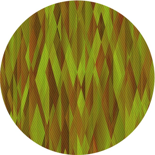 Ahgly Company Tapis d'Intérieur Ronds Transitionnels Lavables à la Machine, Vert Pistache, 5 Pieds Rond