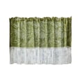 thumbnail image 3 of Sentmoon Kitchen Curtains Curtains for Living Room Floral Print Cafes Curtains Lace Edge Tiered Window Valance Shade Curtains for Kitchen and Bathroom Cafes, 3 of 7