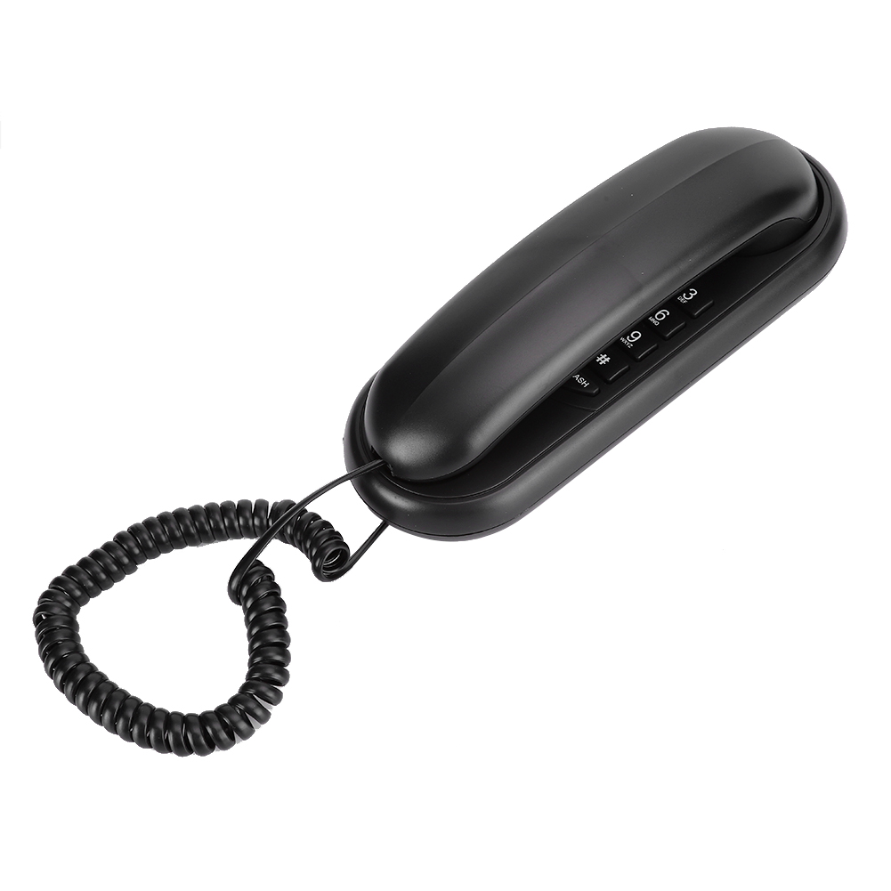 Wall Mountable Telephone, Lightweight Portable Black Landline Phone, For Office Hotel