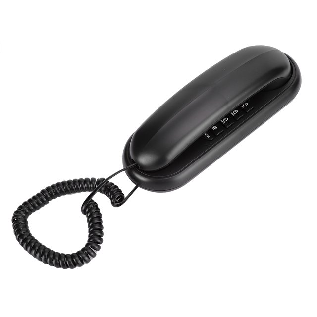 Wall Mountable Telephone, Lightweight Portable Black Landline Phone, For Office Hotel