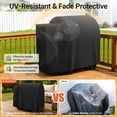 thumbnail image 4 of Gaspro Grill Cover Fits Pit Boss 700FB, Lexington 500, Classic 700 Wood Pellet Grill, Waterproof Grill Cover with Special Zipper Design and Drawstring, Heavy Duty 600D Fabric, Black, 4 of 11