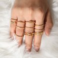 thumbnail image 4 of 12 Pcs/Ensemble Bague Vintage pour Femmes Filles Bague Rétro en Alliage de Strass Bijoux de Main Cadeau de Vacances, 4 of 9
