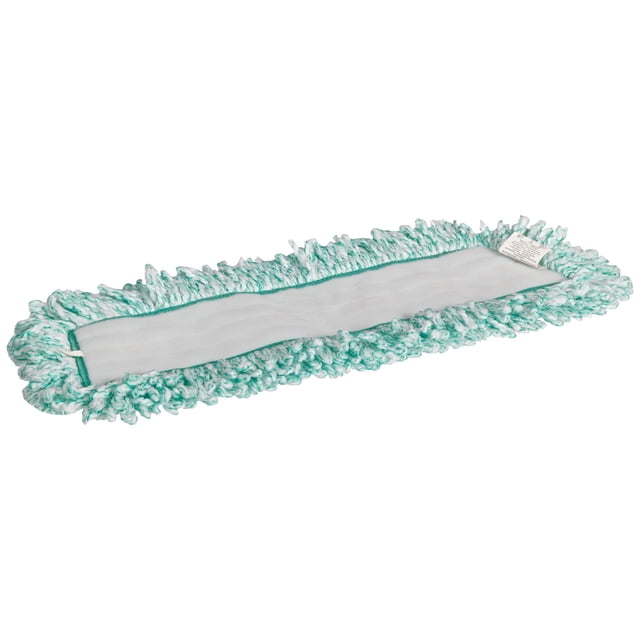 Rubbermaid Commercial Products Light Commercial Microfiber Dust Pad with Fringe, 18 inch, Green, For Janitorial/Professional Cleaners for Light-Duty Cleaning/Dusting/Sweeping