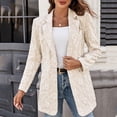 thumbnail image 1 of Veste de Complet Unie d'Hiver pour Femme, Style de Rue Mode, Tenue Décontractée Quotidienne, Longueur Régulière, Matériau Polyester, Parfaite pour les Occasions Extérieures et Intérieures, 1 of 8