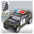 thumbnail image 2 of Car Toy 1/36 Simulation Police Car Vehicle Pull Back Truck Model Kids Toy Christmas Gift, 2 of 3