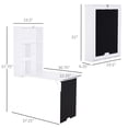 thumbnail image 3 of HOMCOM Table Murale Pliable Bureau Convertible avec Tableau d'Écriture, 3 of 10