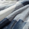 thumbnail image 4 of Nestl Ultra Plush Heavy Thick Raschel Imitation Mink Bed Blanket, 55 x 82, Navy Check, 4 of 5