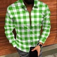 thumbnail image 3 of Timdgard Button down Shirts for Men Fall Plaid Lapel V Neck Long Sleeve Shirts Work Casual Tops, 3 of 8