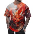 thumbnail image 1 of Chemises pour Hommes Été Mode Décontractée T-shirt Imprimé à Col Rond pour Homme, 1 of 5