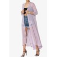 thumbnail image 3 of TheMogan Cardigan Ouvert à Manches Longues en Maille pour Femmes Mi-Mollet Caftan Transparent, 3 of 6