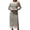 Beige, variant on Beach Wedding Dresses for Bride Women's Fall Striped Sweater Dresses 2024 Casual Long Sleeve Crew Neck Knit Sweater Midi Dress Satin Dress S-166 Beige M
