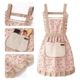 thumbnail image 4 of VogueV Heavy-Duty Cotton Apron with Adjustable Straps, Waterproof Kitchen Cooking Apron Pink, 4 of 8
