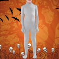 thumbnail image 2 of GDREDA Kids Dancewear Solid Color Spandex Zentai Child Unitard (Grey,S), 2 of 3