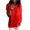thumbnail image 1 of Femmes Pulls Unis Ample Coupe Chemisier Lghitweight Comfortable Tops Automne Hiver Manches Longues Décontracté Col Rond Pull Tops Tops Noirs S, 1 of 4