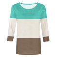 thumbnail image 5 of IROINNID en Solde T-shirt à Manches Longues en Polyester pour Femmes Confortable d'Été Ajusté à Nouer Col Rond T-shirt, Kaki, 5 of 5