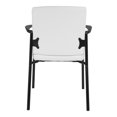 thumbnail image 4 of Fauteuil d'Appoint en Similicuir Blanc avec Cadre Noir, 4 of 5