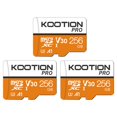 thumbnail image 1 of KOOTION 256GB Micro SD Card 3Pack,TF Card Micro SDXC Memory Card V30 A1 App Performance High Speed microSD Card, U3, V30, A1, 1 of 8