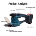 thumbnail image 3 of Cordless Hedge Trimmer, Portable Design Efficient Cutting Electric Grass Shear  for B Series 18V Li Battery for Courtyard, 3 of 7