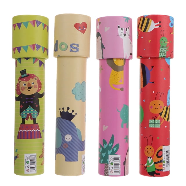 MasteelfCA 4pcs Toys Kaleidoscope Rotating Rotation Fancy World Baby Toys Funny Educational Toys