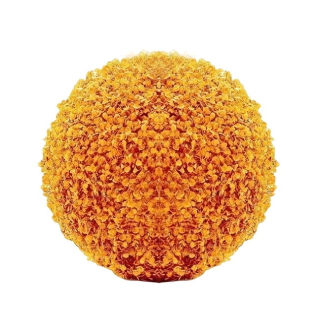 Boxwood Topiary for outdoor walkways with lifelike, realistic orange flowers in a spherical design. Ideal for gardens, terraces, balconies, and decorative accents. Made from durable artificial materials for long-lasting outdoor and indoor use.