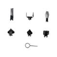 thumbnail image 1 of Baohd Nettoyeur de Drain, Tête de Coupe Combinée pour Tasses de Drain, Cuisine, Noir 7 Pcs, 1 of 5