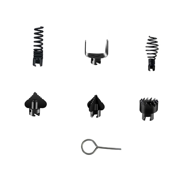 Baohd Nettoyeur de Drain, Tête de Coupe Combinée pour Tasses de Drain, Cuisine, Noir 7 Pcs