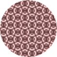 thumbnail image 1 of Ahgly Company Tapis Rond Lavable en Machine Intérieur Transitionnel Rose Profond, 3 Pieds Rond, 1 of 7
