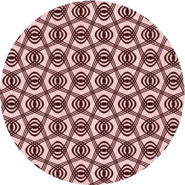 Ahgly Company Tapis Rond Lavable en Machine Intérieur Transitionnel Rose Profond, 3 Pieds Rond