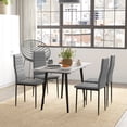 thumbnail image 2 of HOMCOM Dining Chairs, Set of 4, PU Leather Upholstered Accent Chairs, Back, 2 of 10