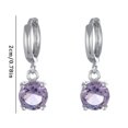 thumbnail image 2 of Boucles d'Oreilles Pendantes Hypoallergéniques Clou d'Oreille Quotidien Bijoux Tendance Quatre Zircon Boucle d'Oreille Mode Simple Pendentif Rond Boucles d'Oreilles Manchette Bijoux Hypoallergéniques Cadeaux Aubaines Aujourd'hui 2025, 2 of 4
