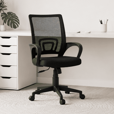 MotionGrey - MC1 Ergonomic Office Chair - Comfy Airy Mesh Back Support with Adjustable Height - Black Desk Computer Chairs Perfect for Home Gaming and Offices