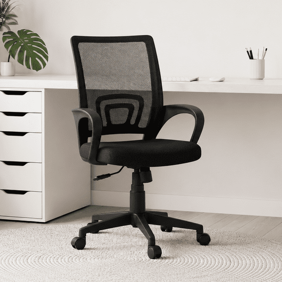 MotionGrey - MC1 Chaise de Bureau Ergonomique - Dossier en Maille Aéré et Confortable avec Hauteur Réglable - Chaises d'Ordinateur de Bureau Noires Parfaites pour la Maison, le Jeu et les Bureaux