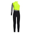 thumbnail image 4 of RUNQHUI Leotard Gymnastic for Girls One Piece Color Block Ballet Dance Jumpsuit Tumbling Skating Fluorescent Yellow 10, 4 of 7